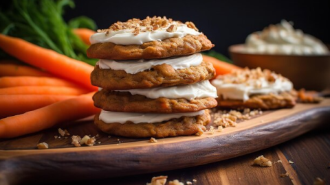 Carrot Cake Cookies with Cream Cheese Frosting