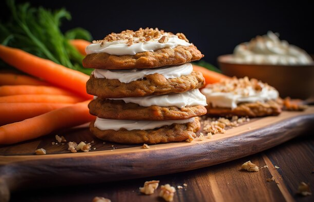 Carrot Cake Cookies with Cream Cheese Frosting